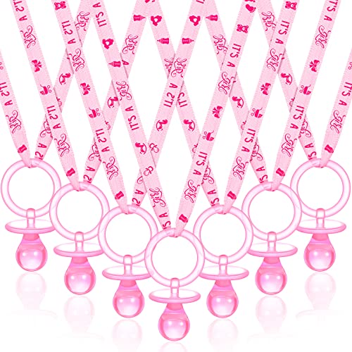 Colliers tétine baby shower fille pour décoration de table baptême et jeu de fête (36 Pcs)