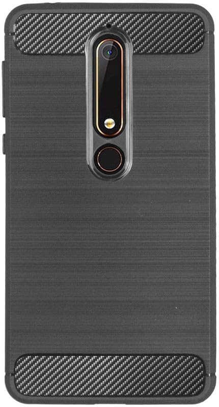 Image of Hybrid Carbon Fiber Back Case for Nokia 6.1 / Nokia 6 2018 (Black)
