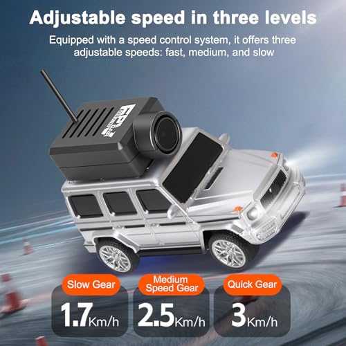 Image of WLtoys Mini RC Car, 1:64 Scale FPV RC Drift Car with 720P HD Camera, 2.4GHz Transmitter, WiFi App Control with Gyro Mini Racing Toys for Teens and Adults (Sliver)