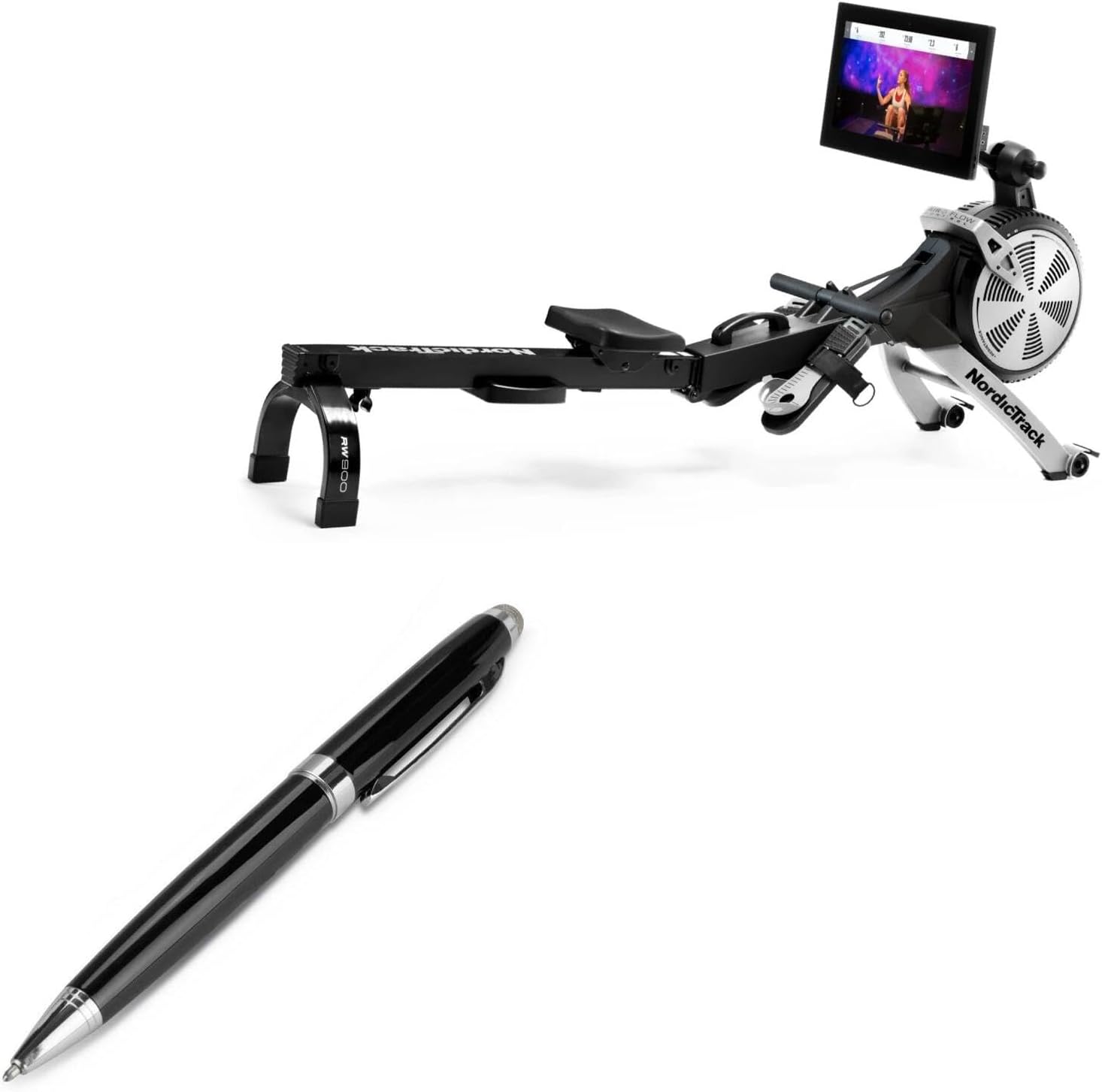 BoxWave Stylus Pen Compatible with NordicTrack RW900 Rower – EverTouch Meritus Capacitive Styra, Capacitive Stylus with Rollerball Pen – Jet Black