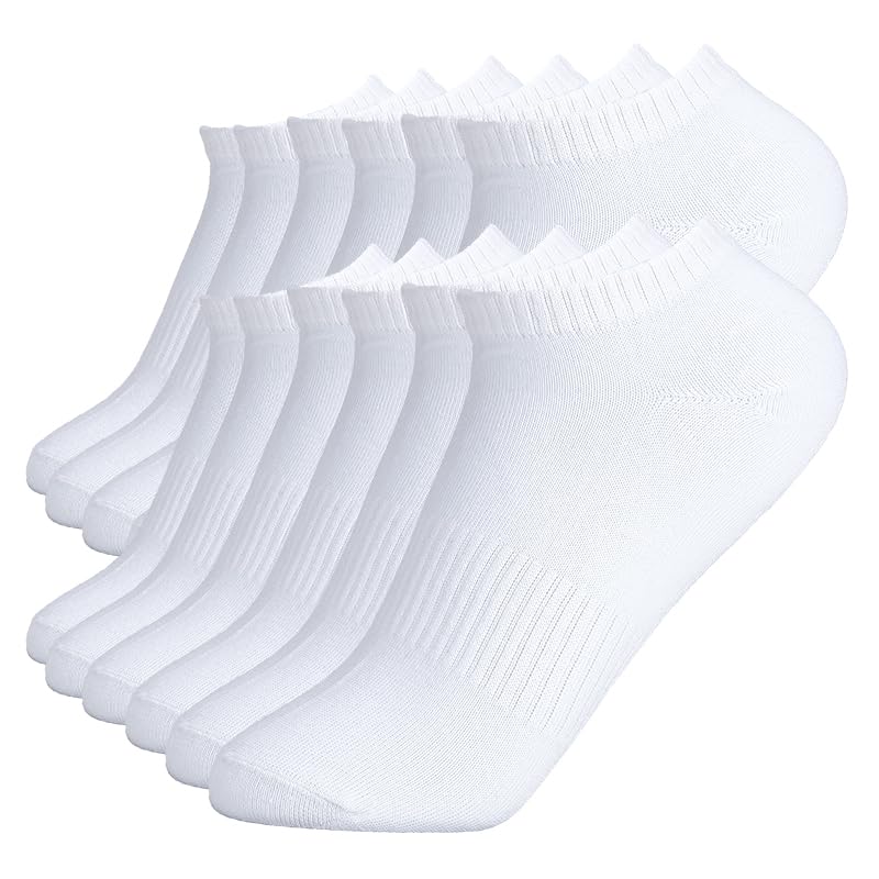 Image of 6 Pairs No Show Socks Cotton Non Slip Low Cut thin Socks,White /Black /Grey