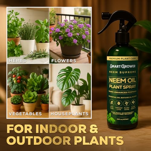 Image of Neem Oil Spray for Plants Botanical Blend - Plant Wash with Natural Essential Oils, Simple Ready-to-Use Plant Spray for Gardens, Houseplants, Indoor & Outdoor Plants - 16 oz
