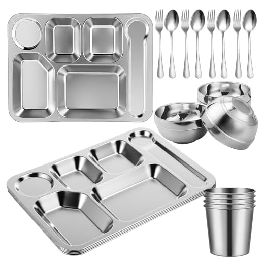 Can you take dinnerware set in hand luggage Potchen Stainless Steel Dinnerware Set for Outdoors
