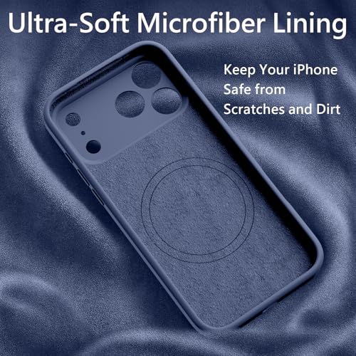 Image of FireNova Magnetic for iPhone 17 Pro Max Case, Compatible with MagSafe, [Integrated Silicone Camera Control Button] [Camera Protection] Anti-Scratch Microfiber Lining Phone Case, 6.9 inch, Lavender Gray