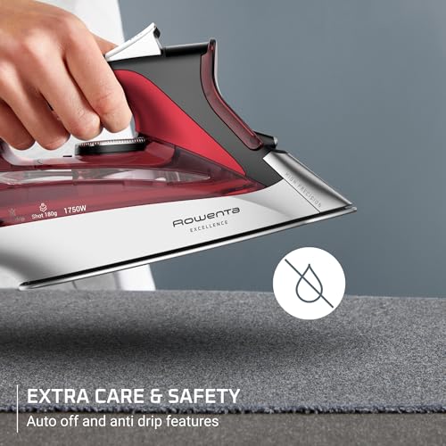 image for Rowenta Iron, Focus Excellence Stainless Steel Soleplate Steam Iron fo
