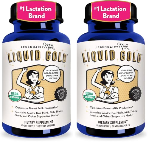 Image of Legendairy Milk Liquid Gold Lactation Support | Lactation Supplement with Organic Goats Rue, Milk Thistle, Shatavari, Fennel, Alfalfa & Anise | Breastfeeding Supplements, 2 Pack