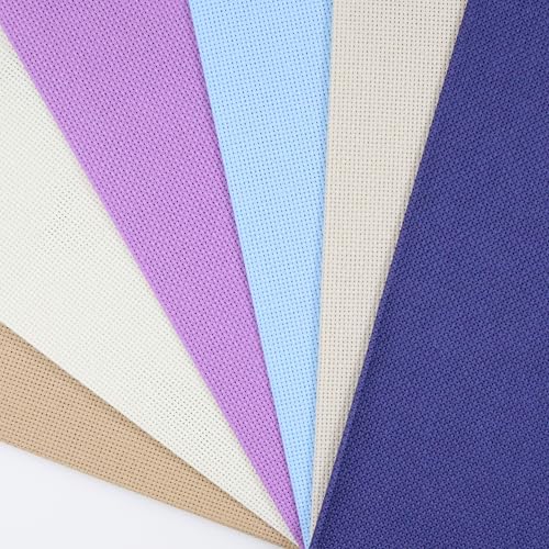 Image of KCS 6 pc of 12 inch x 18 inch (30cmx45cm) Counted Cotton Aida Cloth Cross Stitch Fabric (18CT-C)