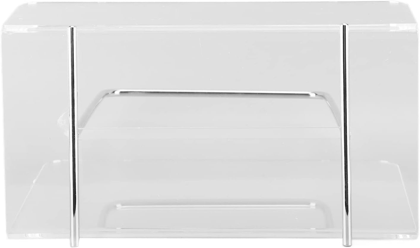 Transparent Acrylic Magazine Rack with Gold Metal Handles - Durable Multi-Use Organizer for Office, Home, Restaurant and Hotel