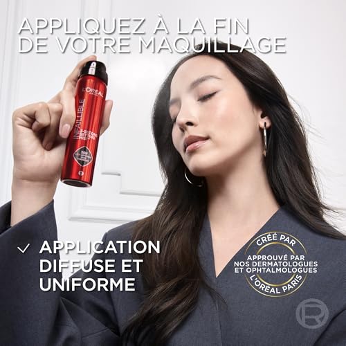 L'Oréal Paris - Spray Fixateur de Maquillage - Waterproof - Sans Transfert - Formule Légère - Non Collant - Résistant à l'Eau - Tenue Jusqu'à 36h - Infaillible - 80 ml (Lot de 2)