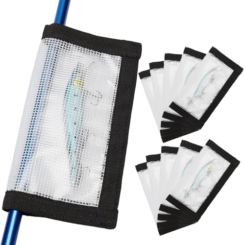 MOPHOEXII Fishing Lure Wraps 4-10 Pack Durable Clear PVC Lure Wrap for Fishing Rod Saltwater Hook Covers Fabric Lure Protector MOPHOEXII Fishing Lure Wraps 4-10 Pack Durable Clear PVC Lure Wrap for Fishing Rod Saltwater Hook Covers Fabric Lure Protector