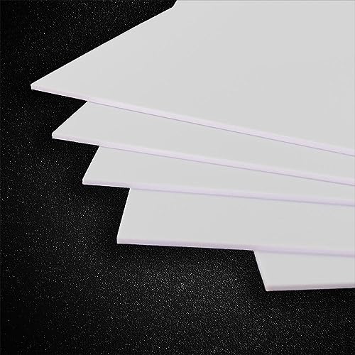 Evemodel - 8Pcs 2mm Thickness 170mm x 250mm White ABS Styrene Sheets Board Model Architectural Material Different (8*2mm)
