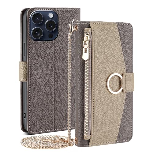CasurvivePro Wallet Case Compatible for iPhone 14 Plus with Crossbody Strap
