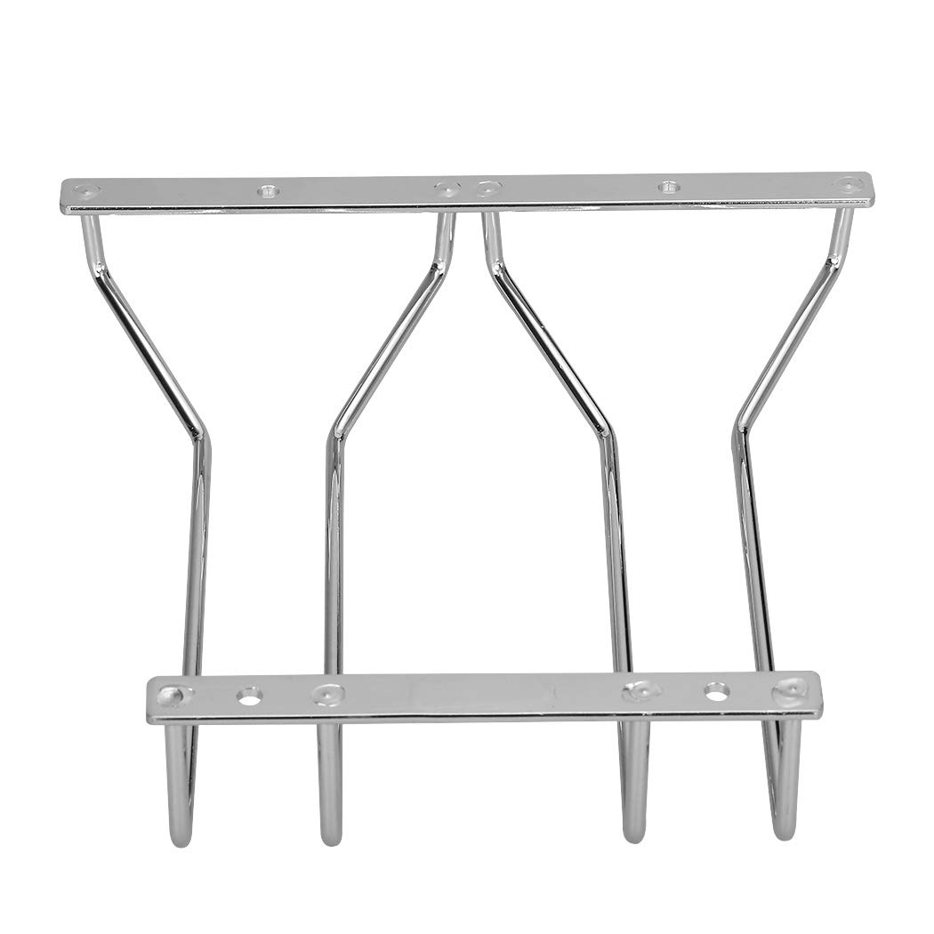 Porta bicchieri da vino, con manico, 22 cm, colore: argento