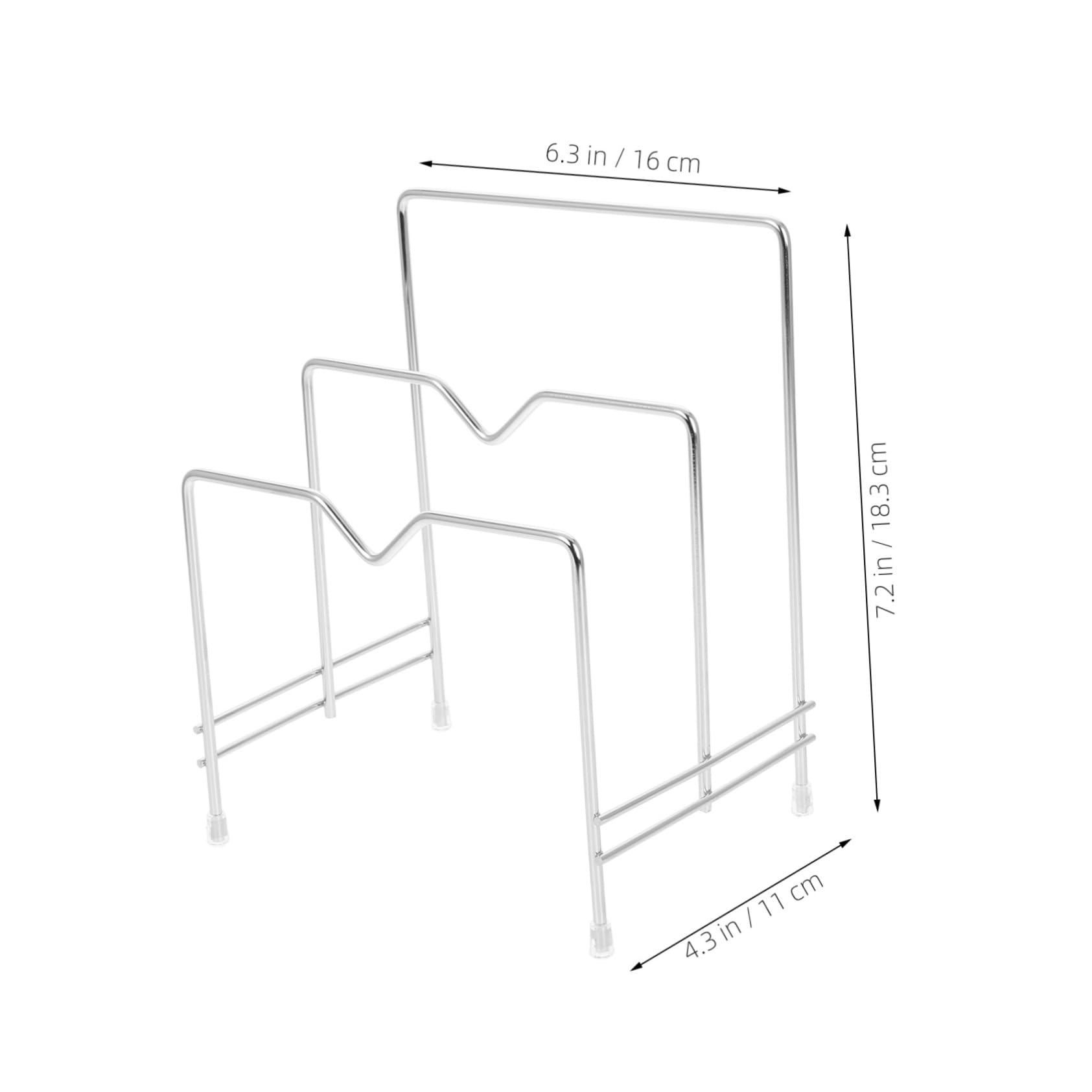 CONGARTENO Multifunctional Stainless Steel Bakeware Rack Cutting Board Holder Organizer for Pot Lids Cookware and Kitchen Utensils Space Saving Kitchen Storage