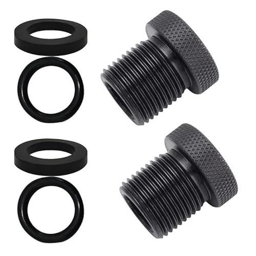 2 Pack Thread Adapters and Washers, 1/2 * 28-3/4 * 16, Black