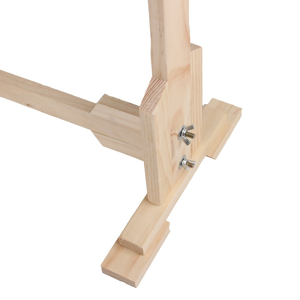 Ejoyous Métier Grand Cadre de Broderie sur Pied, Réglable 32CT Support de Sol de Broderie Cadre de Support en Bois pour Broderie Couture Point de Croix Projets de Tapisserie