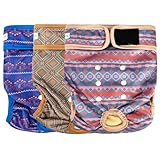 Picture of Langsprit Washable Female Dog Diapers - Doggie Reusable Diapers for Doggy Puppy Female in Period - Highly Absorbent Dog Heat Panties Plaid-1 XXL