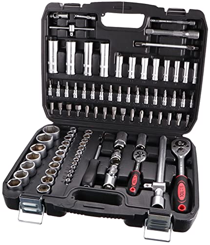 SIXTOL TOOL SET 94 Juego de herramientas 94uds | Gola en maletín | trinquete de 1/4