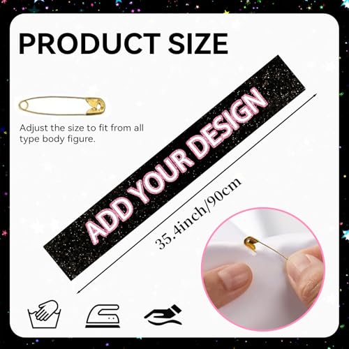 Custom Sash Personalized Sashes with Text,Women Custom Sashes for Pageants Bachelorette Party Wedding2