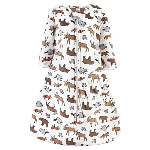 Image of Hudson Baby Unisex Baby Long Sleeve Plush Faux Fur Sleeping Bag, Wearable Blanket