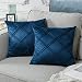 JOTOM Housse de Coussin 2 pièces Géométriques Tridimensionnelles Velours Taie d'oreiller 45 x 45 cm Maison Canapé Chambre Voiture Décoratif (Bleu Marin)