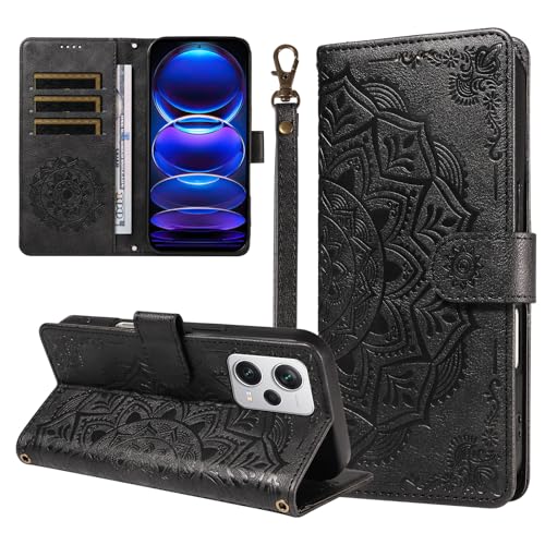 �X�}�z�P�[�X �Ή��@�� for Redmi Note 12 Pro Plus 5G �X�}�z�P�[�X�y�t���b�v�� �X�^���h�t�� �J�[�h�z���_�[ �������[ �}�O�l�b�g���� �E�H���b�g�zBlack