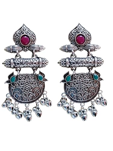 Swasti Mart Ethnic Black Long Oxidized Hoop Earrings Set, Lightweight Jhumki Jhumkas for Women (multi 3cm) (B0CHP3WLYX) Amazon Price History, Amazon Price Tracker