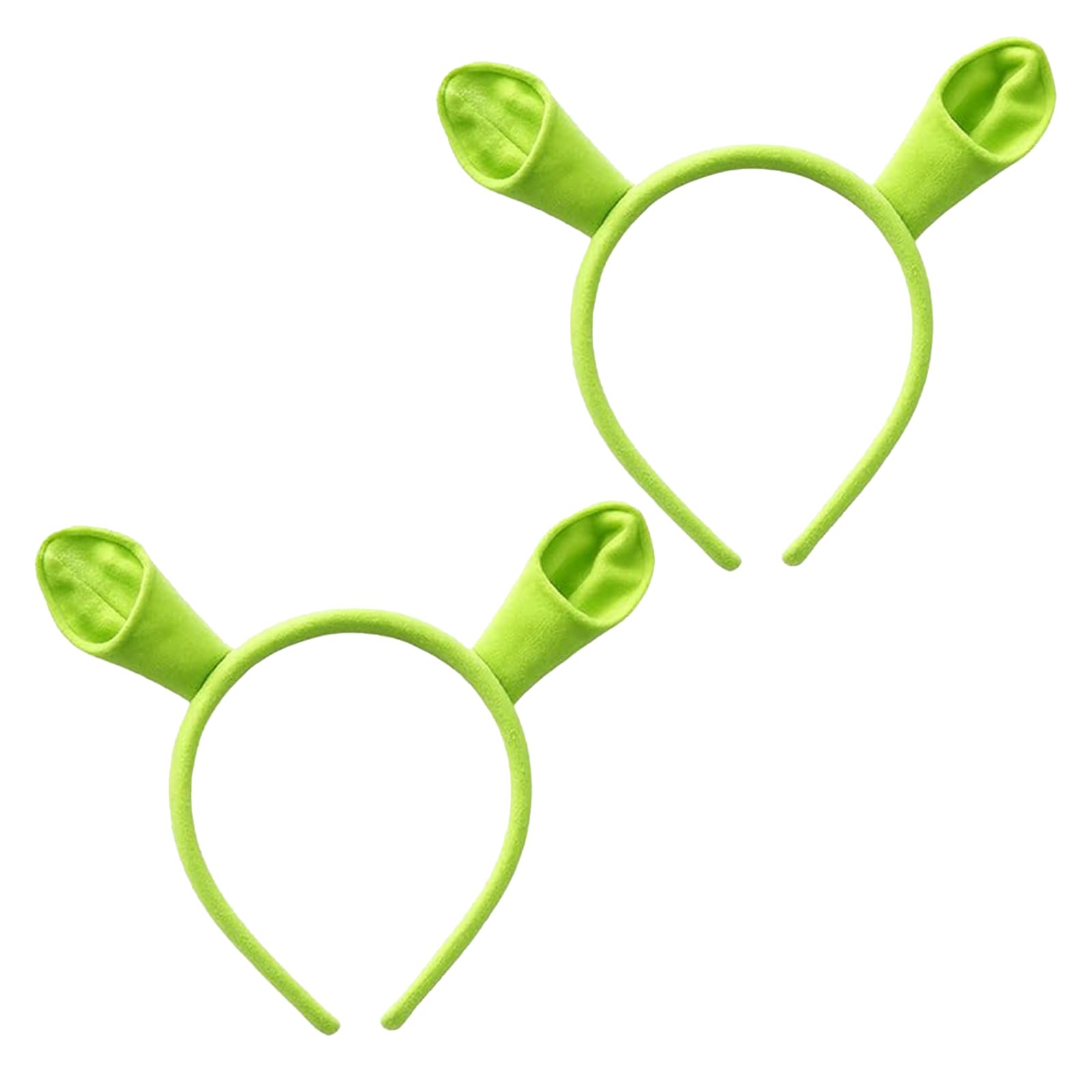 CtiUjdx 2 works Green Headband Shrek Ears, Shrek Costume Accessory for Themed Events 21 x 19 cm Green Ears Orge Ears Headpiece