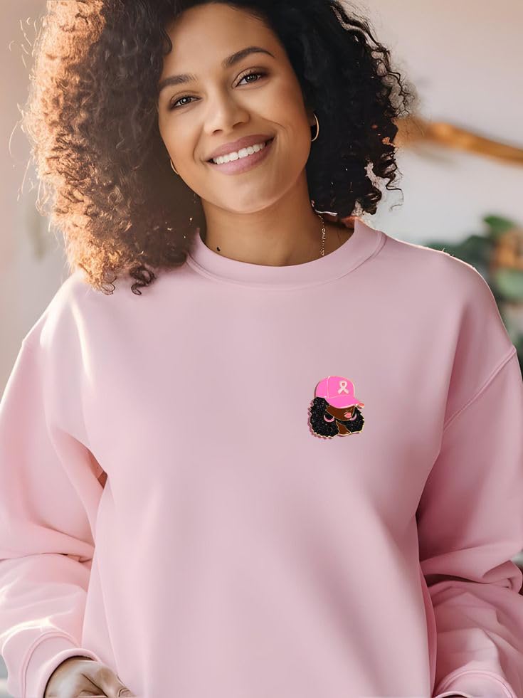 Image of Breast Cancer Awareness Pins Bulk Pink Ribbon Brooches for Women Faith Hope Lapel Pins Breast Cancer Awareness Jewelry Accessories Decorations Charity Public Fundraiser Supplies