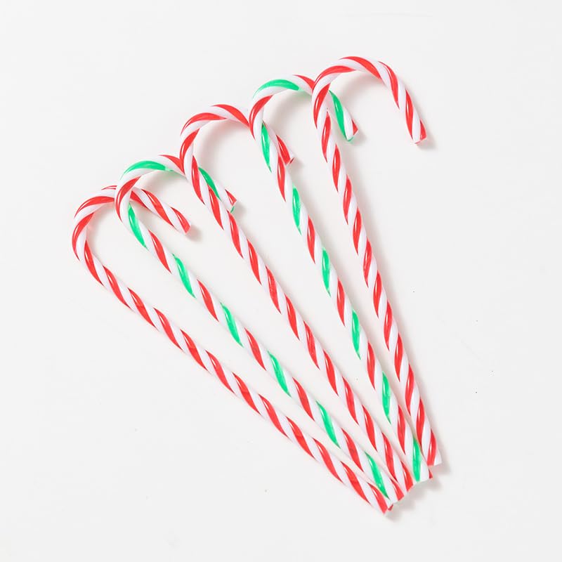 Christmas Candy Cane Hanging Ornaments 12PCS - Red and White Crutch Swirl Ornaments for Xmas Home Tree Decoration