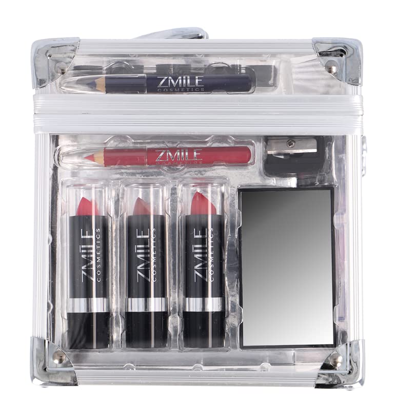 ZMILE COSMETICS Acrylic Transparent Cosmetic Case Vegan Cosmetics with Make-Up - Make-Up Set for On the Go for Traveling and as a Gift - Image 3
