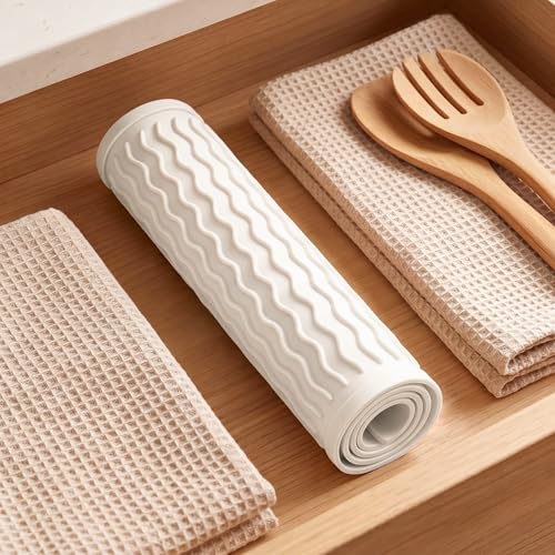 MicoYang Silicone Dish Drying Mat for Multiple Usage,Easy clean,Eco-friendly,Heat-resistant Silicone Mat for Kitchen Counter or Sink,Refrigerator or Drawer liner White M 12 inches x 12 inches by MicoYang - Used condition - Image 8