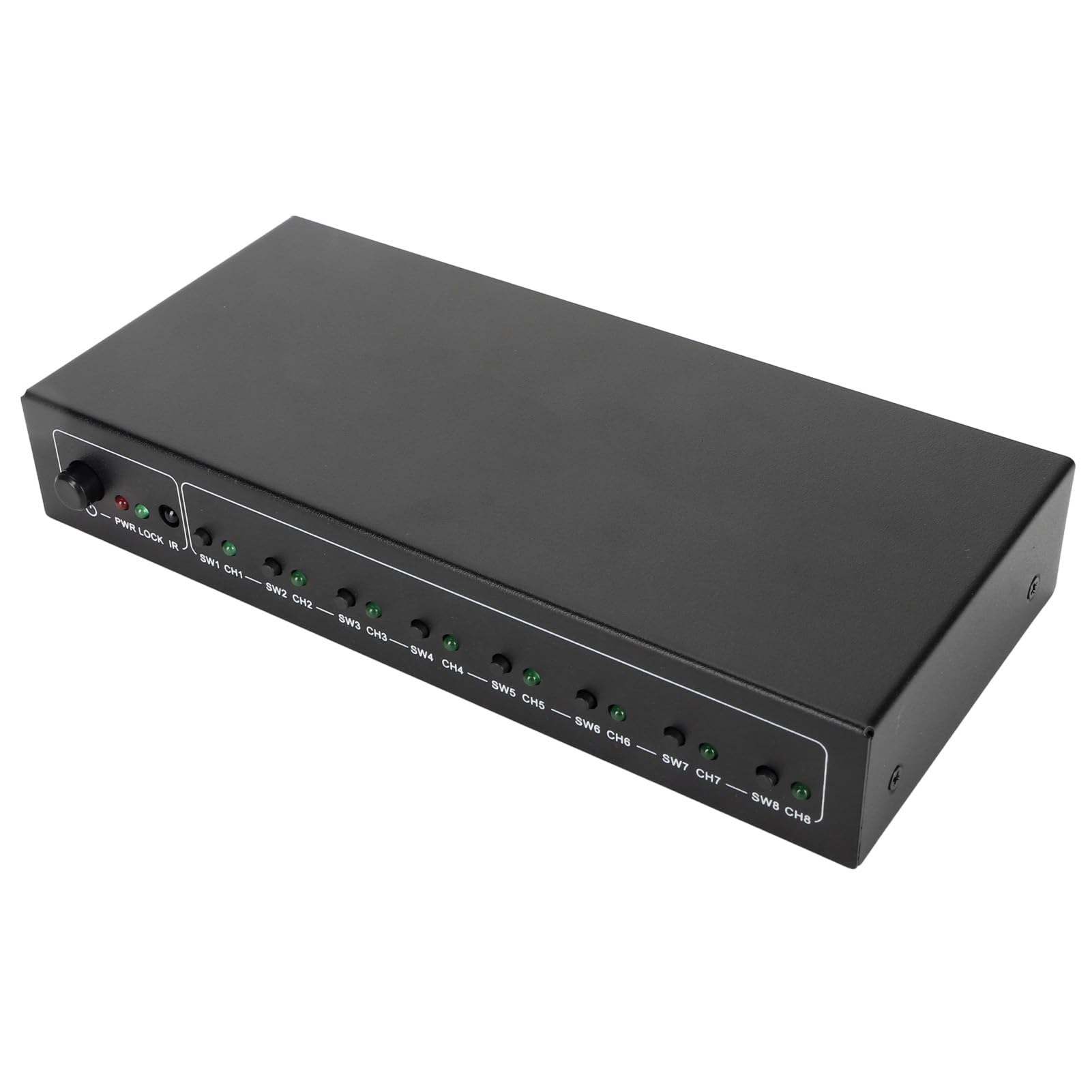 ASHATA Splitter Ottico Digitale FT18 1 in 8 Uscite, Splitter Audio in Fibra Ottica Toslink SPDIF per Lettore CD, Lettore DVD, Ricevitore, Supporto LPCM2.0 (Spina europea)