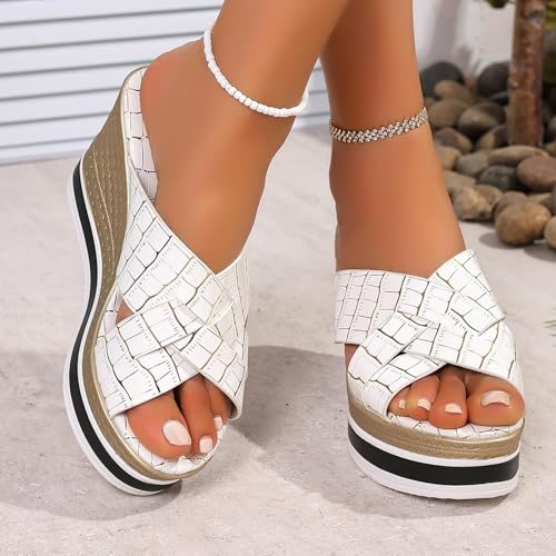 Women's Wedge Platform Slides Sandals,Summer Beach Sandal, Platform Wedge Sandals,Women Summer Sandals Comfortable4