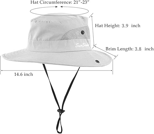 Miniatura 3 de IYEBRAO - Paquete de 2 sombreros de cola de caballo para mujer, con protección UV, sombreros plegables de ala ancha para verano, boonie, playa,