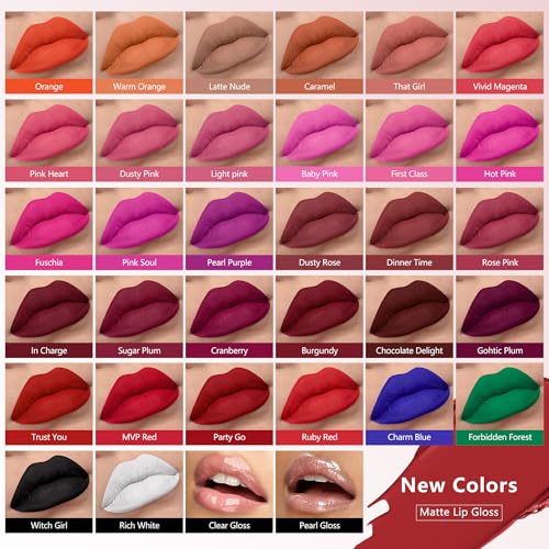 Image of MAKI YIKA Red Pink Lipstick Matte for Women ColorStay Long Lasting Lipstick