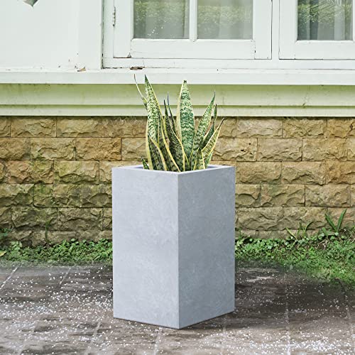 Kante Rf0002A-C60611 Lightweight Concrete Modern Rectangle Outdoor Planter, Slate Gray #TOP4