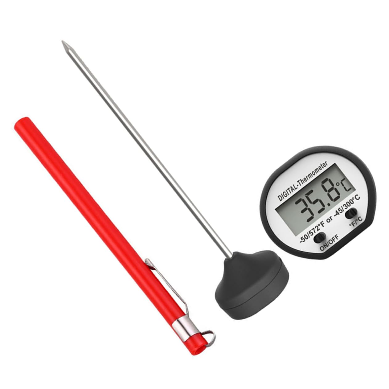 MAGICLULU 3pezzi Termometro Elettronico Per Alimenti Strumento Di Cottura Preciso Per Cucina e Barbecue Facile Da Usare Design Compatto Con Copertura Misurazione Rapida e Affidabile Per