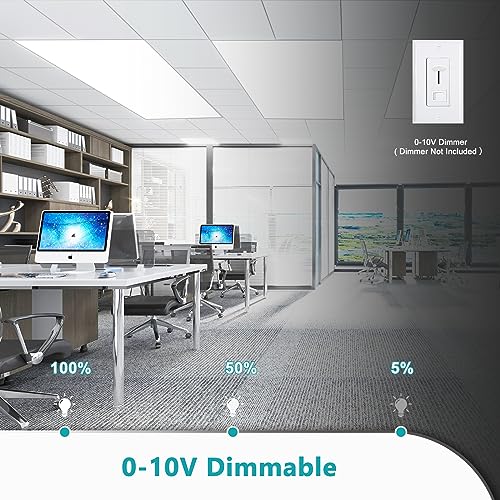Image of 12 Pack 2x4 LED Flat Panel Lights Drop Ceiling 50W 5500LM 100-277V