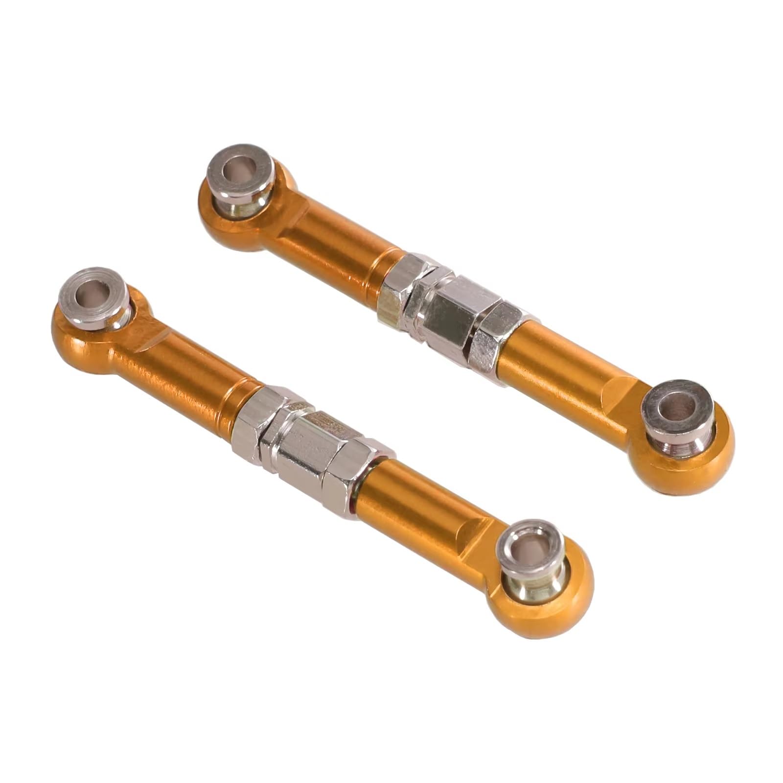 Rc Special Connecting Rod for SCY 16101 16102Pro 16104 SG116 Q130 2pcs Metal Steering Rod Rc Car Tracked Vehicles Parts and Accessories Upgrades Replacement and Use(Yellow)