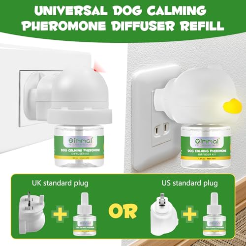 Beruhigende Pheromon Diffuser Nachfüllung(2Packs)|60-Tage Haustier Remedy Nachfüllungen,Beruhigende Stecker,Um Angst Und Stress Bei HaustierKatzeen Zu Reduzieren,Angstlinderung Bleiben Ruhiger (Hund)