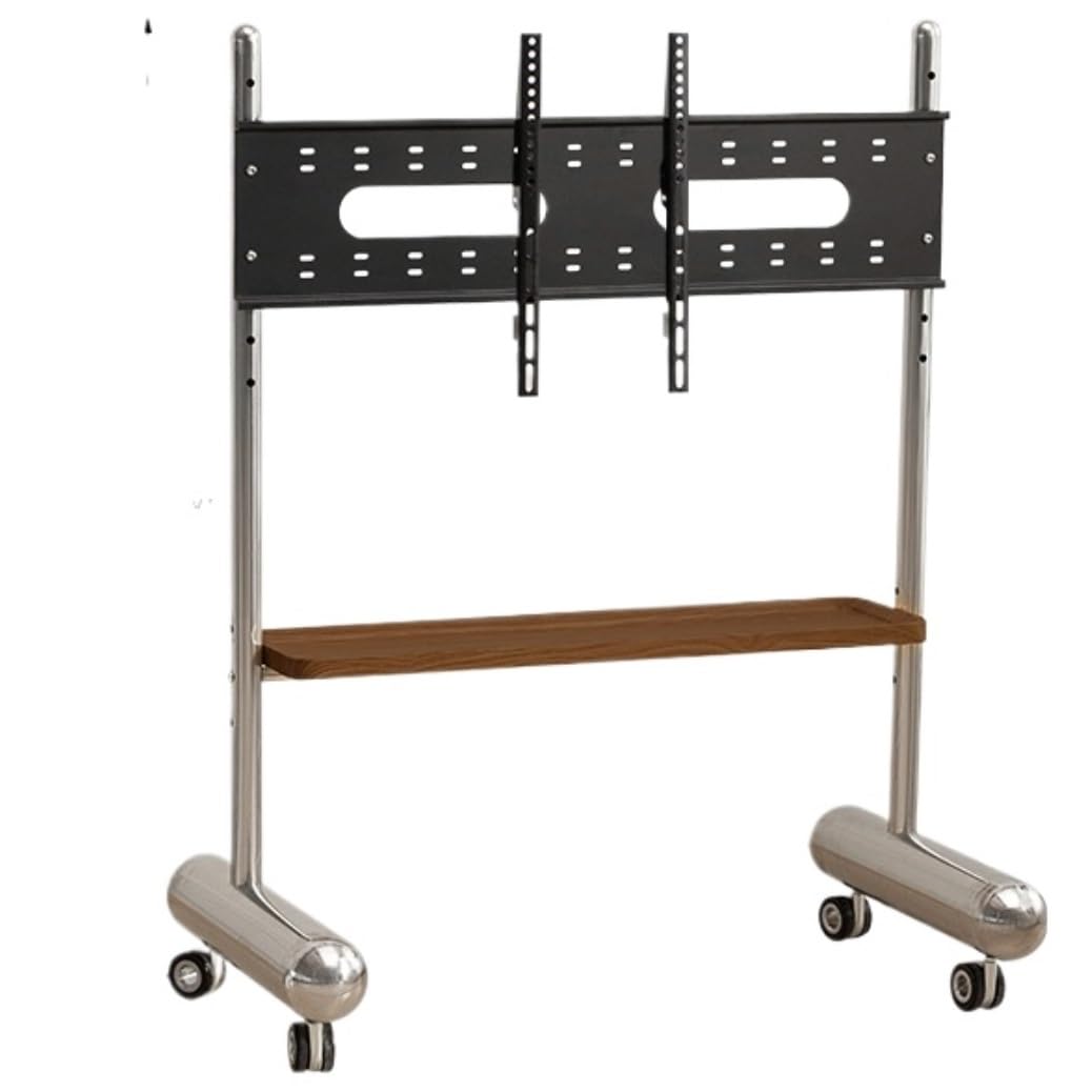 OLSKFUH Tv Stand Television Stands Mobile Tv Stand With Wheels, Swivel Height-Adjustable Rolling Tv Cart Trolley Floor Stand With Shelf Tv Stands For Living Room,