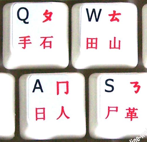 Stickers no transparentes chino-inglés para teclados miniatura 1
