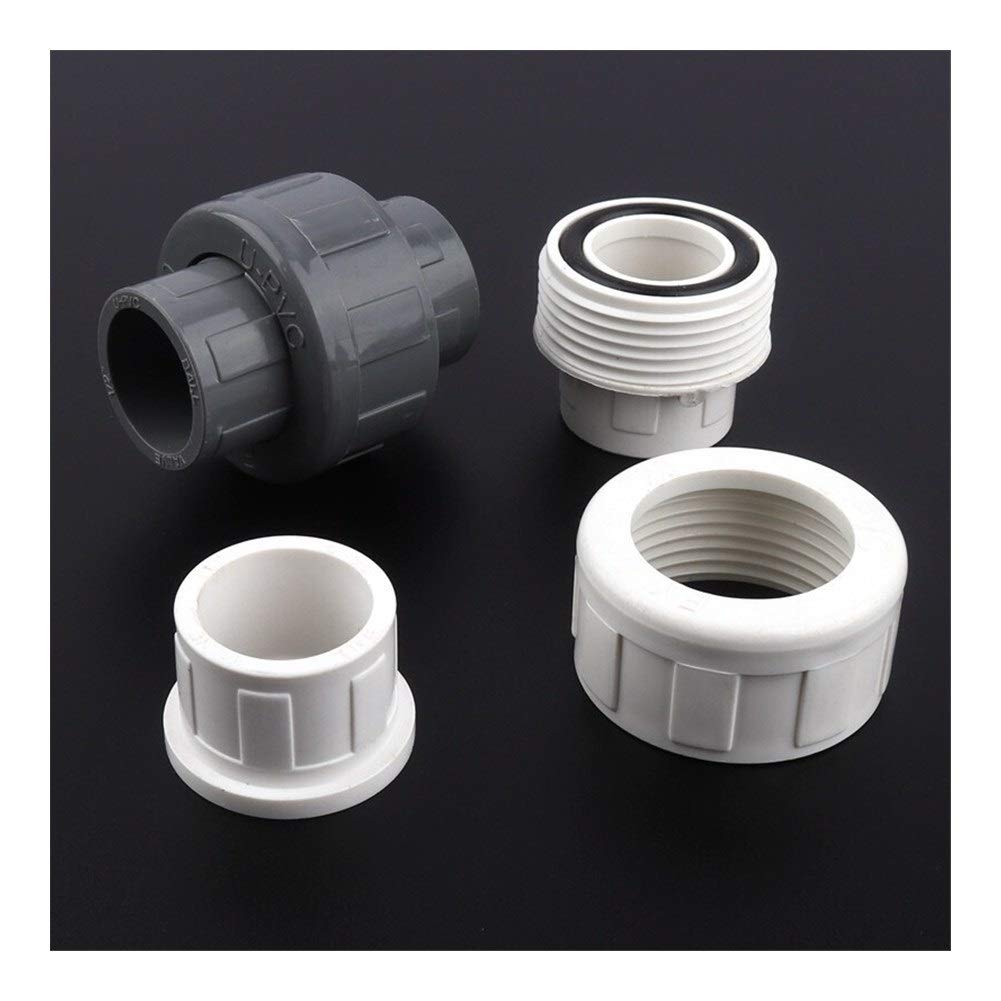 Accesorios para tuberías de riego, Conector de unión PVC 12/24/48 Piezas 20 mm ID for Manguera latón riego jardín Tanque Acuario