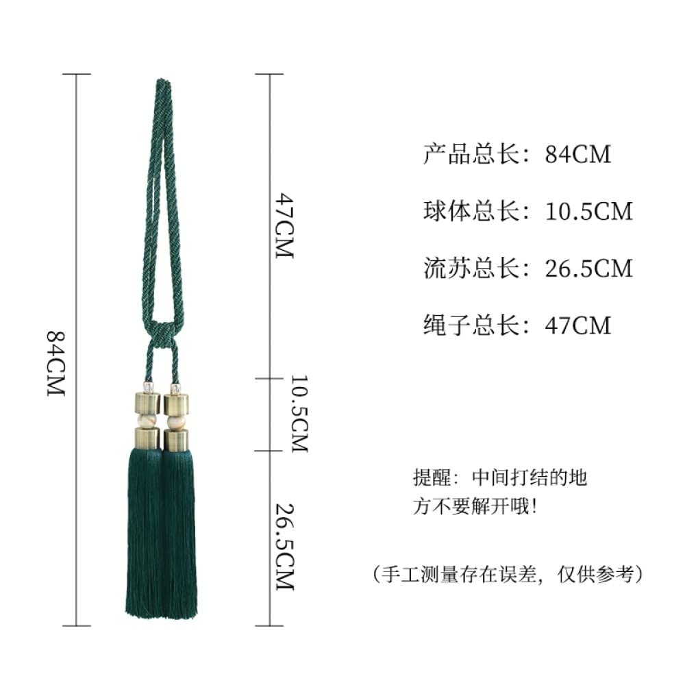 Youther 1PC Rideau Embrasse Suspendu Boule Rideau Crochet Bandage Arrimage Lobbing Sangle Gland Embrasse Boucle Décoration de La Maison,Or