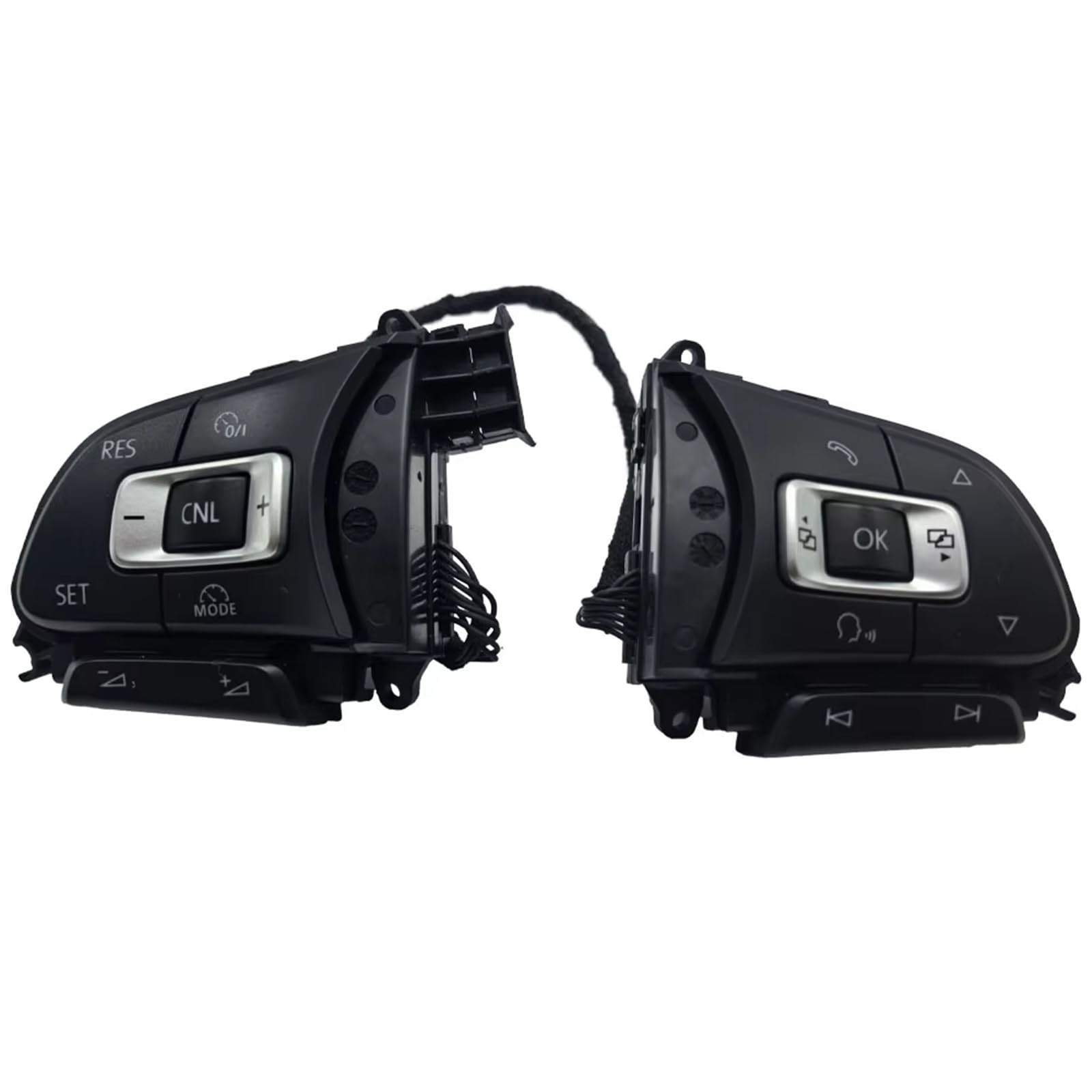 Boutons commande au volant pour Passat commutateur OEM noir mat - 7