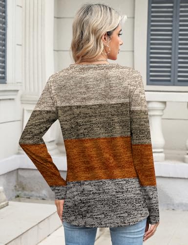 TCOT Women Long Sleeve Crew Neck Tee Tops Trendy Casual Dressy Blouses Fall Clothes Pullover Shirts3