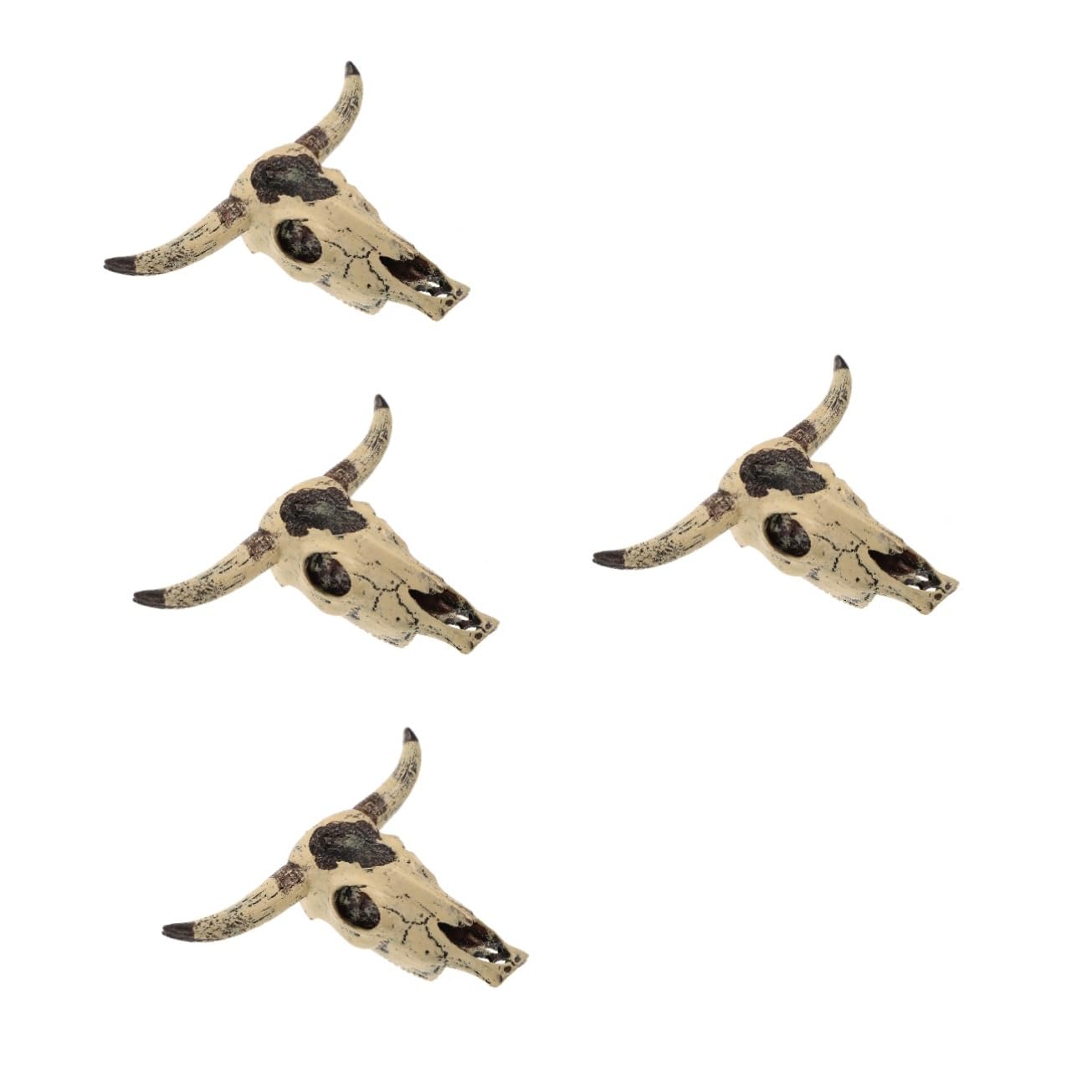 Happyyami 4pièces Décoration Résine De Crâne De pour Aquarium Accessoire Décoratif pour Réservoirs De Reptiles Et Poissons Aménagement Paysager Espace De Cachette pour Animaux