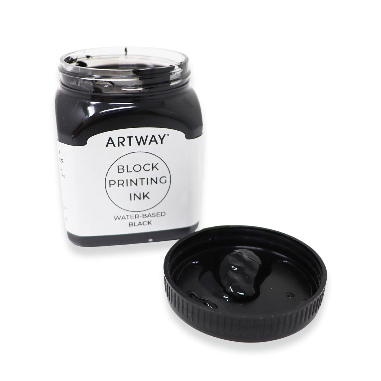 Artway Inchiostro Premium per la Stampa a Blocchi - 250ml - Nero - Ideale per la Stampa a Rilievo, a Blocchi e su Linoleum
