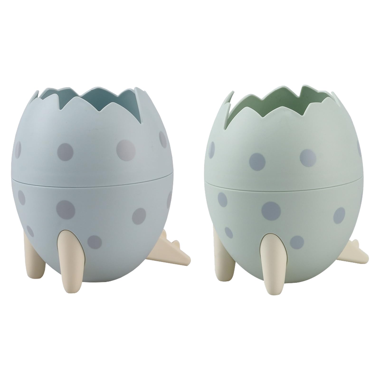 YZZT 2pcs Dinosaur Egg Pen Holder, Cute Pen Holder, Desk Organiser - Light Green, Sky Blue, Multi-color, 1